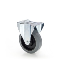 Kolo pevné z šedé elastické pryže 125mm Kolo pevné z šedé elastické pryže 125mm