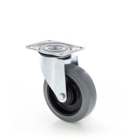 Kolo otočné z šedé elastické pryže 125mm Kolo otočné z šedé elastické pryže 125mm